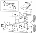Light Swivel Sulky Diagram and Parts List for SB-13 100000001-199999999 - 1961 Lawn Boy Snow Blower